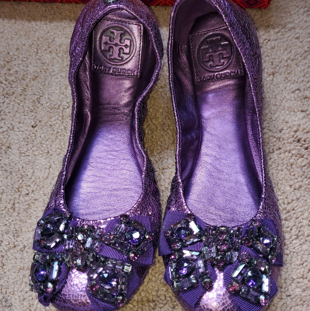 Tory Burch purple flats